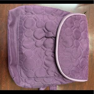Thirty One Vary You Backpack Purse Convertible Quilted Dots Purple 31 Bag Mint!